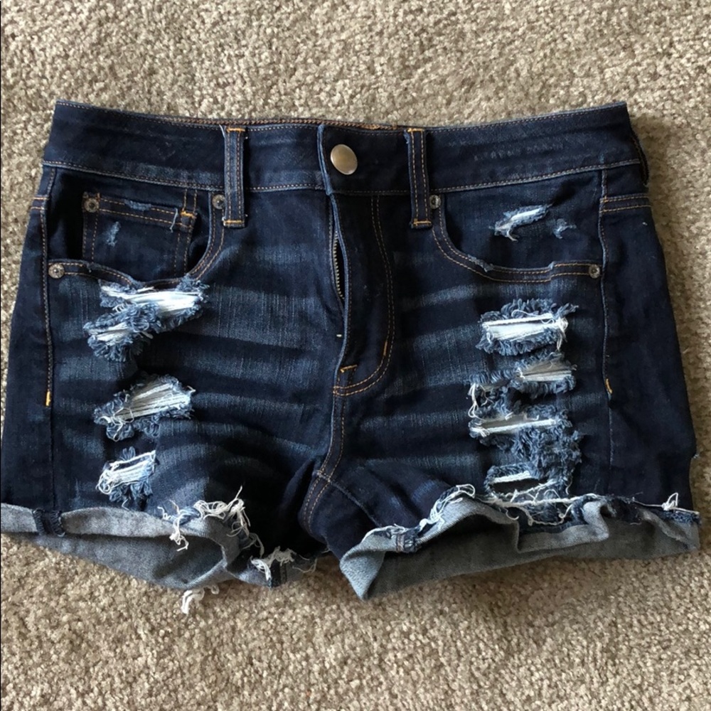 AE super stretch jean shorts